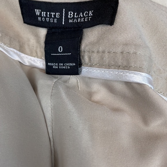 WHBM pencil skirt with an animal print trimmed belt in size 0. - Picture 7 of 7